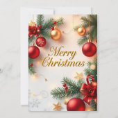 Elegantie van Kerstmis: een feestelijke viering Kaart (Achterkant)