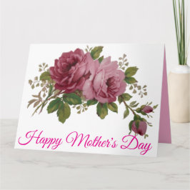 Elegantie van Roze Roos Kaart