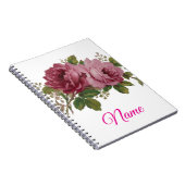 Elegantie van Roze Roos Notitieboek (Rechterzijde)
