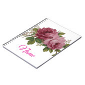 Elegantie van Roze Roos Notitieboek (Linkerzijde)
