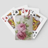 Elegantie van Vintage Roos Pokerkaarten (Achterkant)