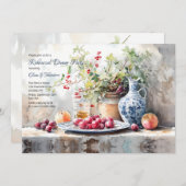 Elegantie voor het dinerfeest kaart (Voorkant / Achterkant)