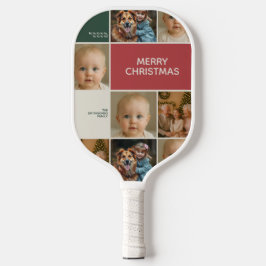 elegantie vrolijk helder blij kerstfeest pickleball paddle