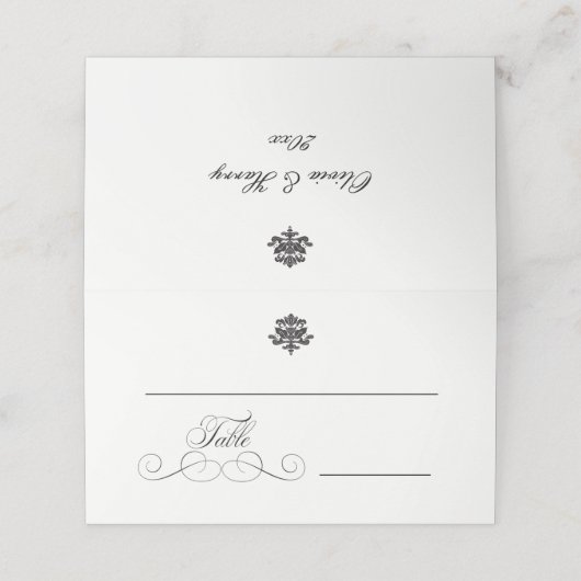 elegantie | Wedding Gevouwen Plaats Kaarten Plaatskaartje (Buitenkant ongevouwen)