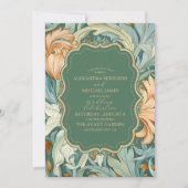 Elegantie William Morris Floral Wedding Kaart (Voorkant)
