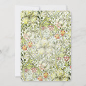  Elegantie William Morris Floral Wedding Kaart (Achterkant)