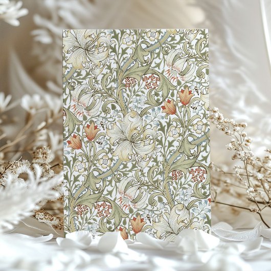  Elegantie William Morris Floral Wedding Kaart