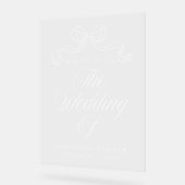  Elegantie Witte Boog Bruiloft Welkom Acryl Bord (Hoek)