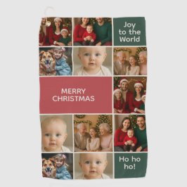 elegantie xmas pastel beelden collage Kerstmis Golfhanddoek