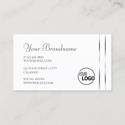 Elegantie Zwart-wit Glanzende Diamanten toevoegen  Visitekaartje (Achterkant)