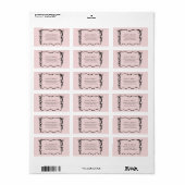 Elegantie Zwarte Strik Bruidsdouche Etiket (Full Sheet)