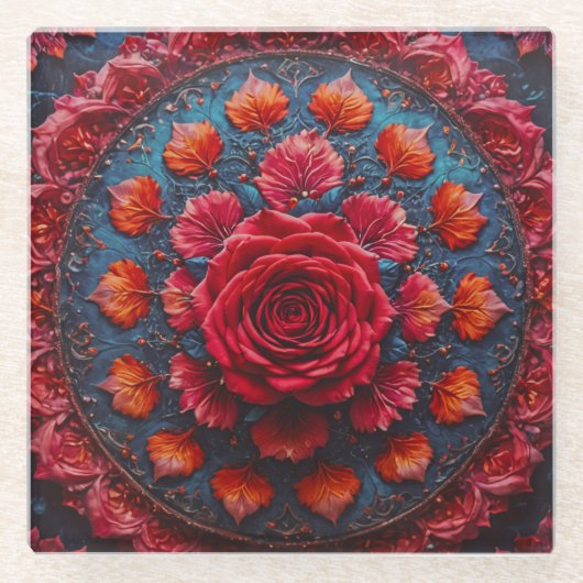 Elegantiecirkel Glazen Onderzetter (Voorkant)