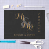 Elegantief Mr. & Mrs. Forever bruidssliering tissu Tissuepapier (Craft)