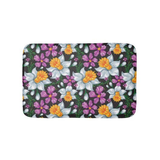 Elegantiepatroon met narcosememblastrijen 2 badmat (Voorkant)