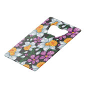 Elegantiepatroon met narcosememblastrijen 2 creditkaart flessenopener (Achterkant Gekanteld)