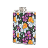 Elegantiepatroon met narcosememblastrijen 2 heupfles (Links)