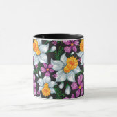 Elegantiepatroon met narcosememblastrijen 2 mok (Midden)