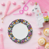 Elegantiepatroon met narcosememblastrijen 2 papieren bordje (Feest)