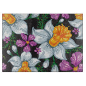 Elegantiepatroon met narcosememblastrijen 2 snijplank (Voorkant)