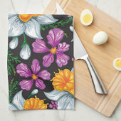 Elegantiepatroon met narcosememblastrijen 2 theedoek (Quarter Fold)