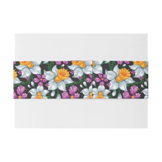 Elegantiepatroon met narcosememblastrijen 2 uitnodigingen wikkel (Achterkant Voorbeeld)