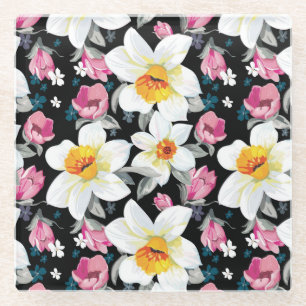 Elegantiepatroon met narcosemiddelen glazen onderzetter