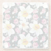 Elegantiepatroon met narcosemiddelen glazen onderzetter (Achterkant)