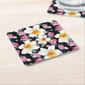 Elegantiepatroon met narcosemiddelen kartonnen onderzetters (Schuin)