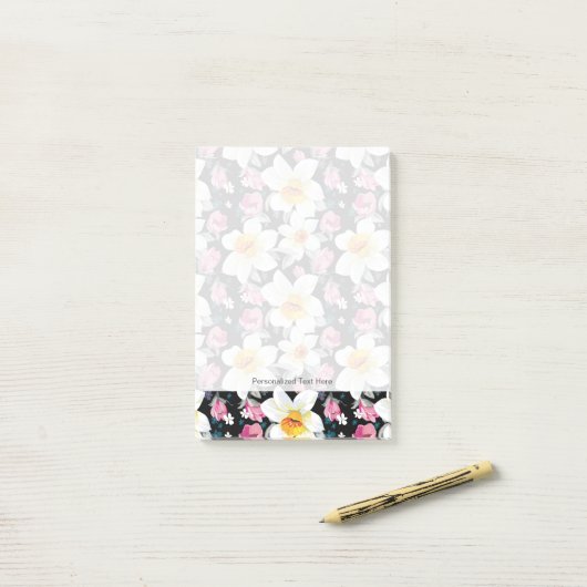 Elegantiepatroon met narcosemiddelen post-it® notes (Op bureau)