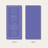Elegantl Formal Purple Wedding Menu