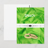 Elegant'Lime Green Silk Effect Wedding Briefkaart (Voorkant / Achterkant)