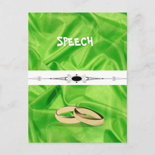 Elegant'Lime Green Silk Effect Wedding Briefkaart (Voorkant)