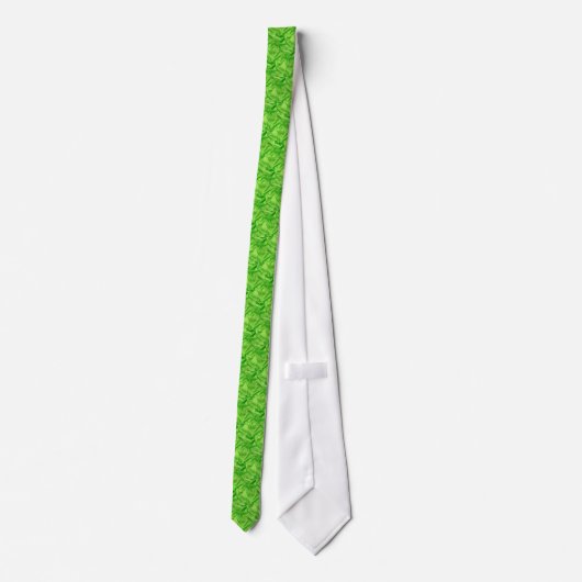 Elegant'Lime Green Silk Effect Wedding Stropdas (Achterkant)
