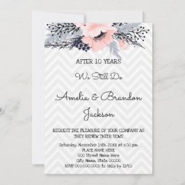 Elegants Flowers Wedding Jubileum Renewal Kaart