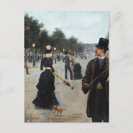Élégants Wandering in Parijs | Louis Abel-Truchet Briefkaart (Voorkant)