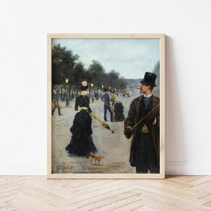 Élégants Wandering in Parijs   Louis Abel-Truchet Poster