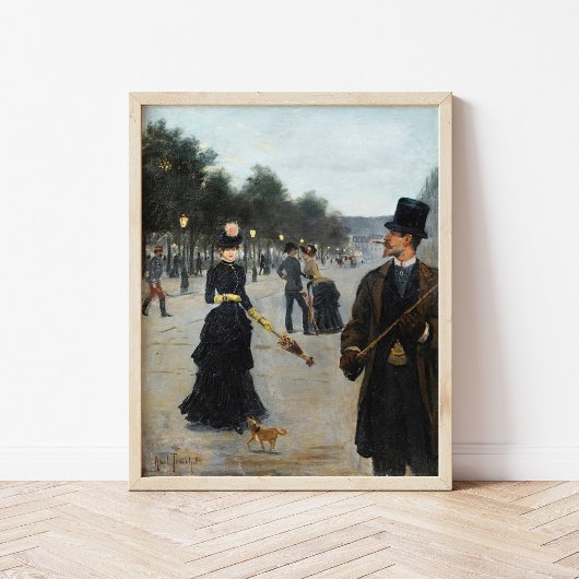 Élégants Wandering in Parijs | Louis Abel-Truchet Poster