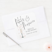 ElegantScript Petals Prosecco Vrijgezellenfeest Be Vierkante Sticker (Envelop)