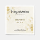 ElegantScript Retirement Party Gold Confetti Guest Servet (Voorkant)