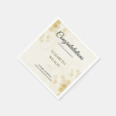 ElegantScript Retirement Party Gold Confetti Guest Servet (Hoek)