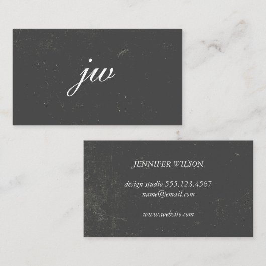 ElegantTexture Monogram Visitekaartje (Voorkant / Achterkant)