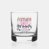 Elegany vader bruidegom woord art bruiloft whisky glas (Achterkant)