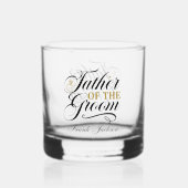 Elegany Vader van de bruidegom naam toevoegen Brui Whisky Glas (Voorkant)