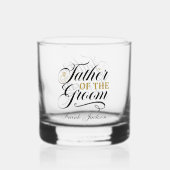 Elegany Vader van de bruidegom naam toevoegen Brui Whisky Glas (Achterkant)