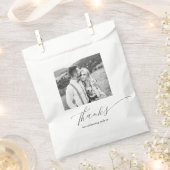 Elegat Kalligrafie Foto Bruiloft Dank u Bedankzakje (Geknipt)