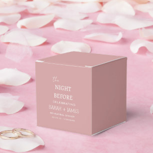 Elegeant Dusty Roze Repetitie Diner Trouwfeest Bedankdoosjes