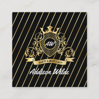 Elegenat Gold Monagram Fashioned Design Vierkante Visitekaartje