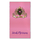 Elegenat Gold Monagram Fashioned Visitekaartje Magnetisch Visitekaartje (Voorkant Verticaal)