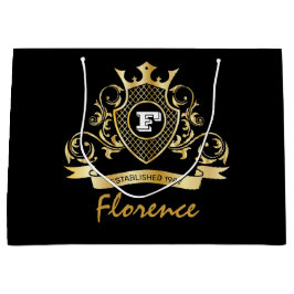 Elegenat Monagram Fashioned Gift Bag Groot Cadeauzakje