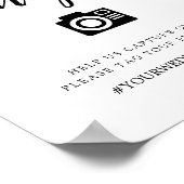 Elegenat Script Wedding Oh Snap Hashtag Sign Poster (Hoek)